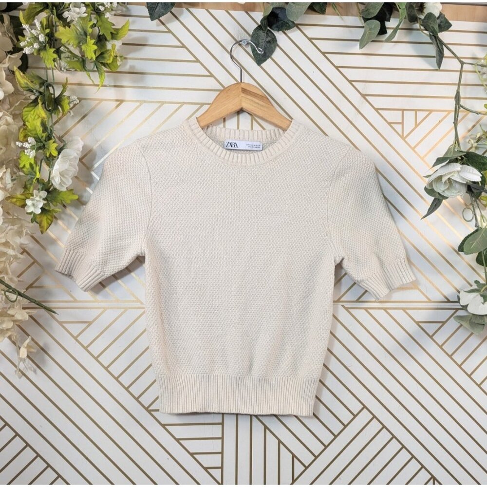 Zara Cream Knit Women's Top